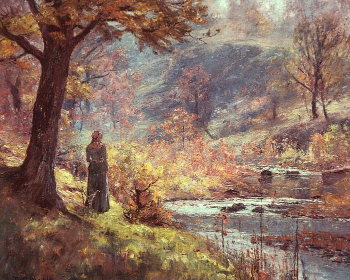 Theodore Clement Steele Morning by the Stream Germany oil painting art